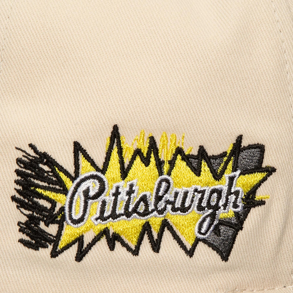 MLB Pittsburgh Pirates Mitchell &amp; Ness Overspray Pro Snapback Hat - Cream