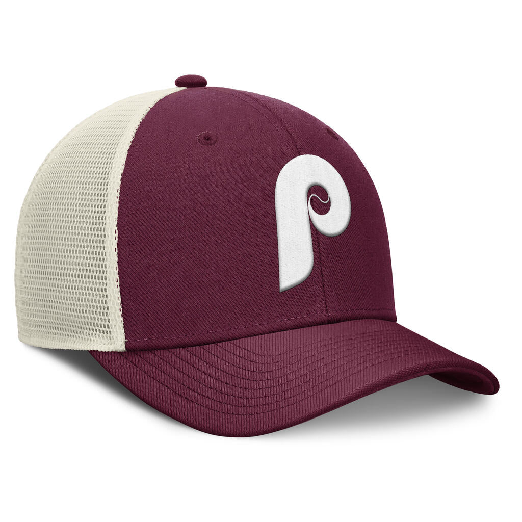 MLB Philadelphia Phillies Nike Cooperstown Trucker Snapback Hat - Maroon