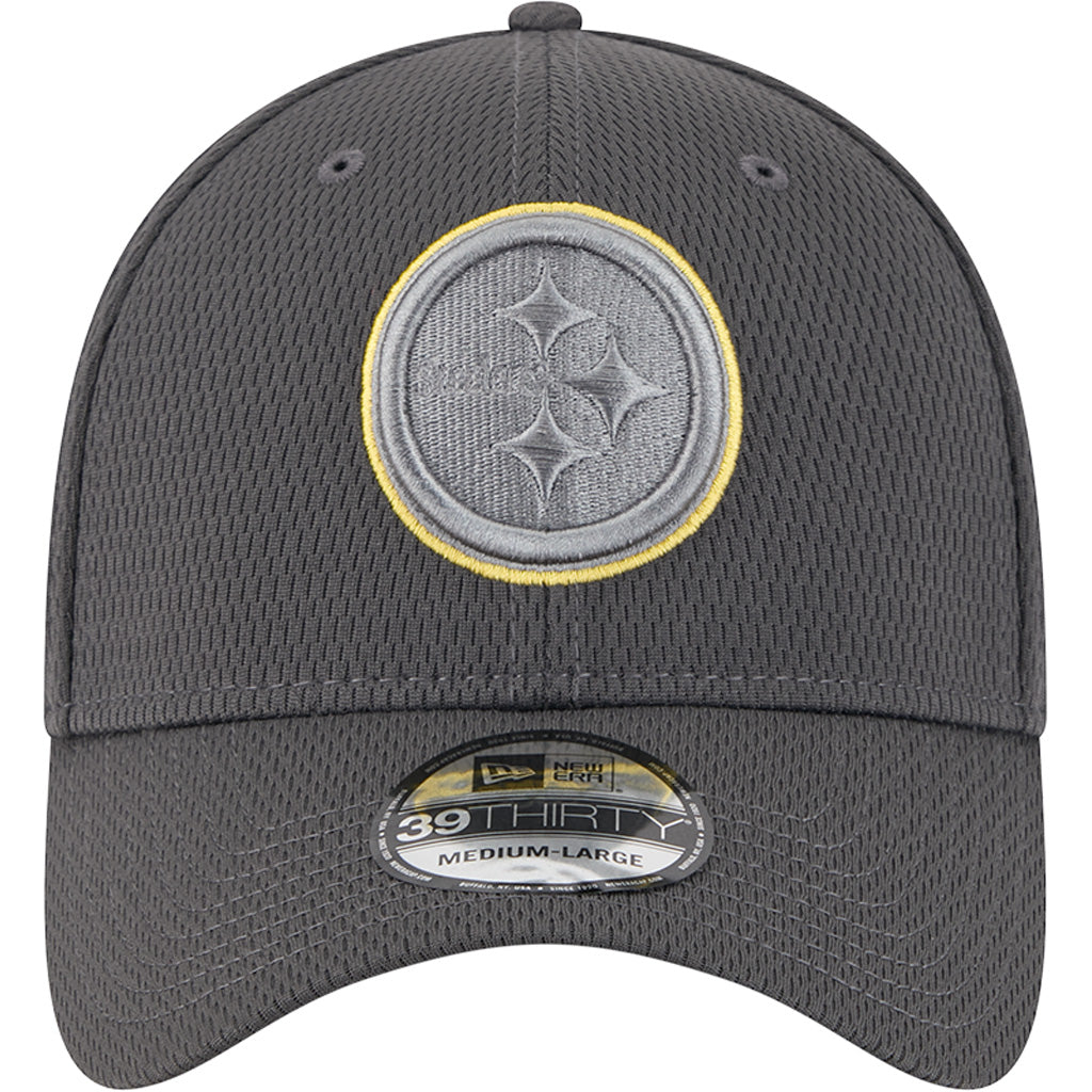 NFL Pittsburgh Steelers New Era Tonal Graphite 39THIRTY Flex Fit Hat - Graphite