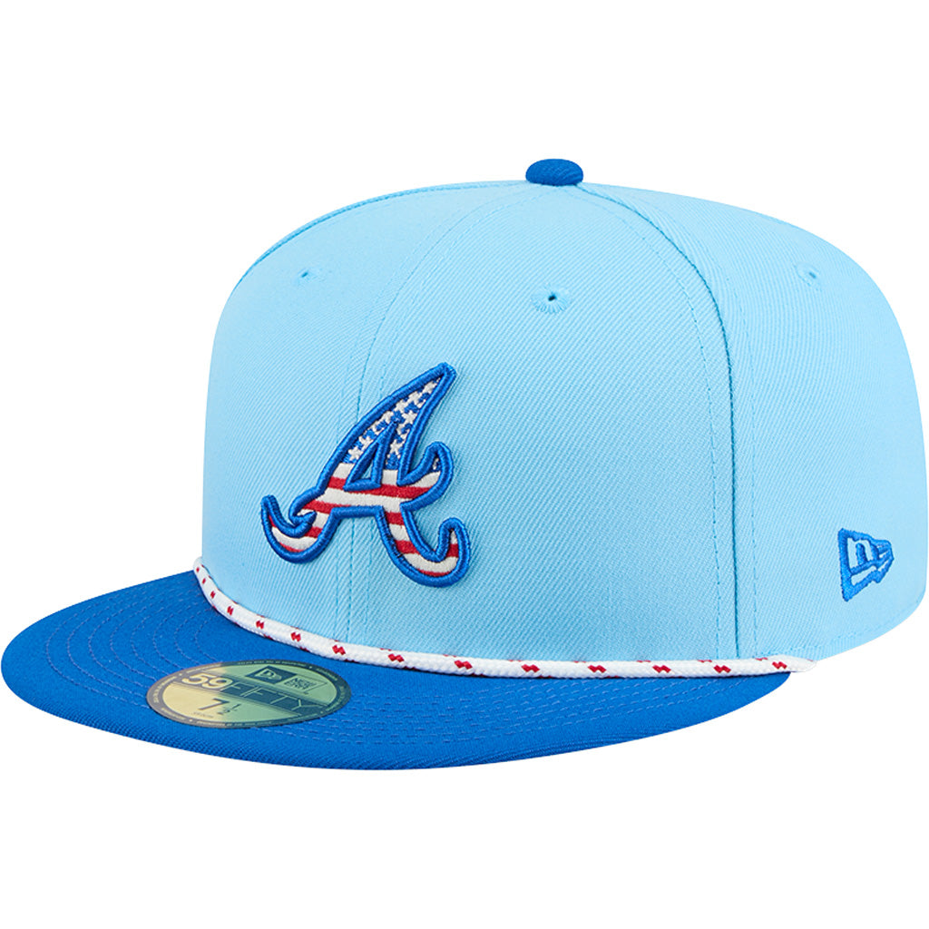 MLB Atlanta Braves New Era 2025 4th of July 59FIFTY Fitted Hat - Blue