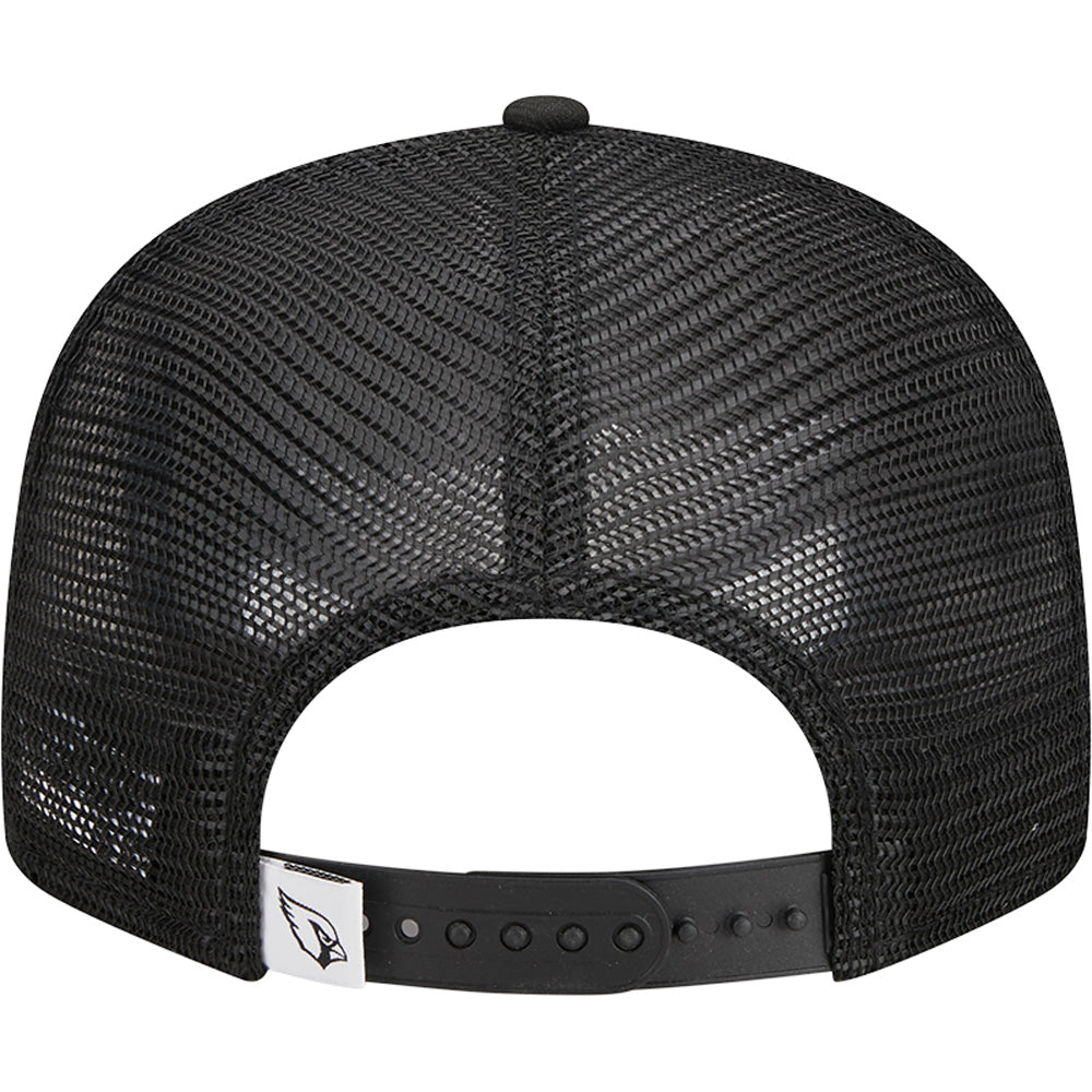NFL Arizona Cardinals New Era Black & White Trucker 9FIFTY Snapback Hat - Black
