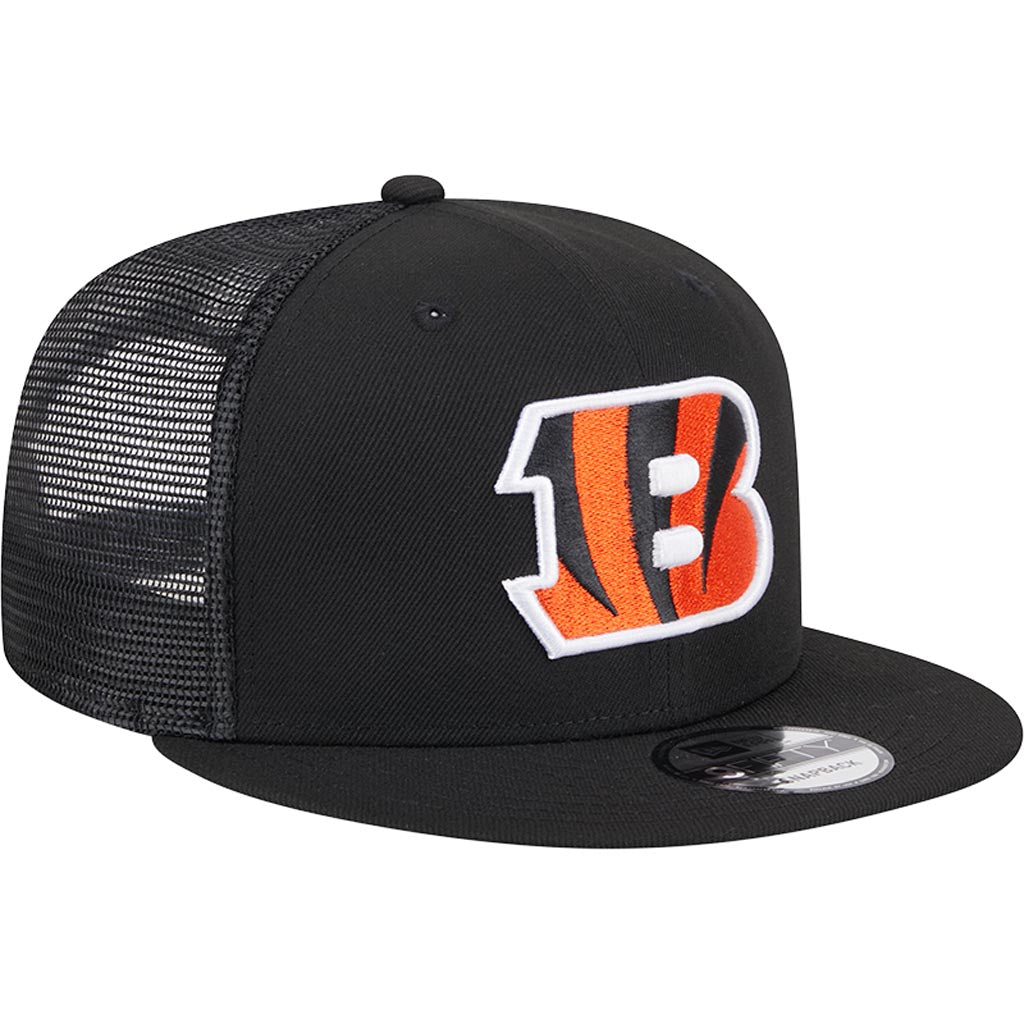 NFL Cincinnati Bengals New Era 9FIFTY Snapback Trucker Hat - Black