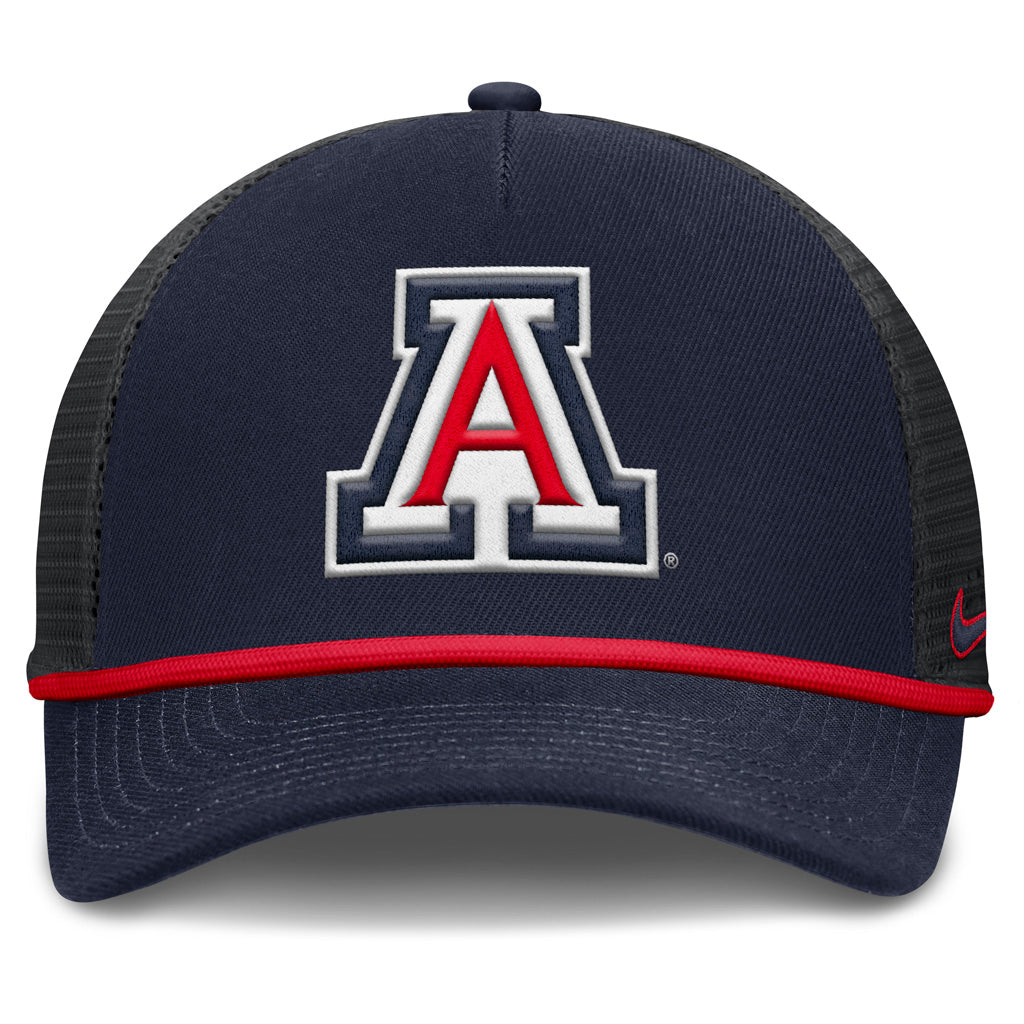 NCAA Arizona Wildcats Nike Primary Logo Mesh Snapback Trucker Hat - Navy
