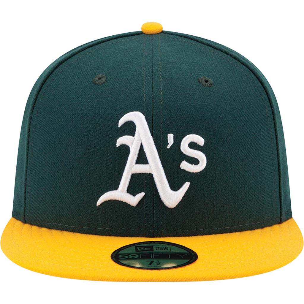 MLB Oakland Athletics Youth New Era Home Authentic Collection 59FIFTY Fitted Hat - Green