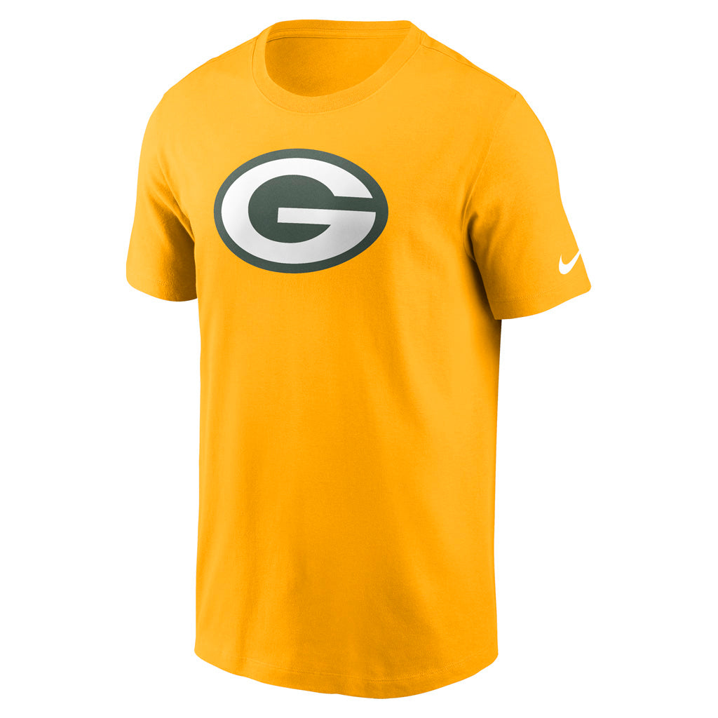 NFL Green Bay Packers Nike Cotton Essential Logo T-Shirt - Yellow