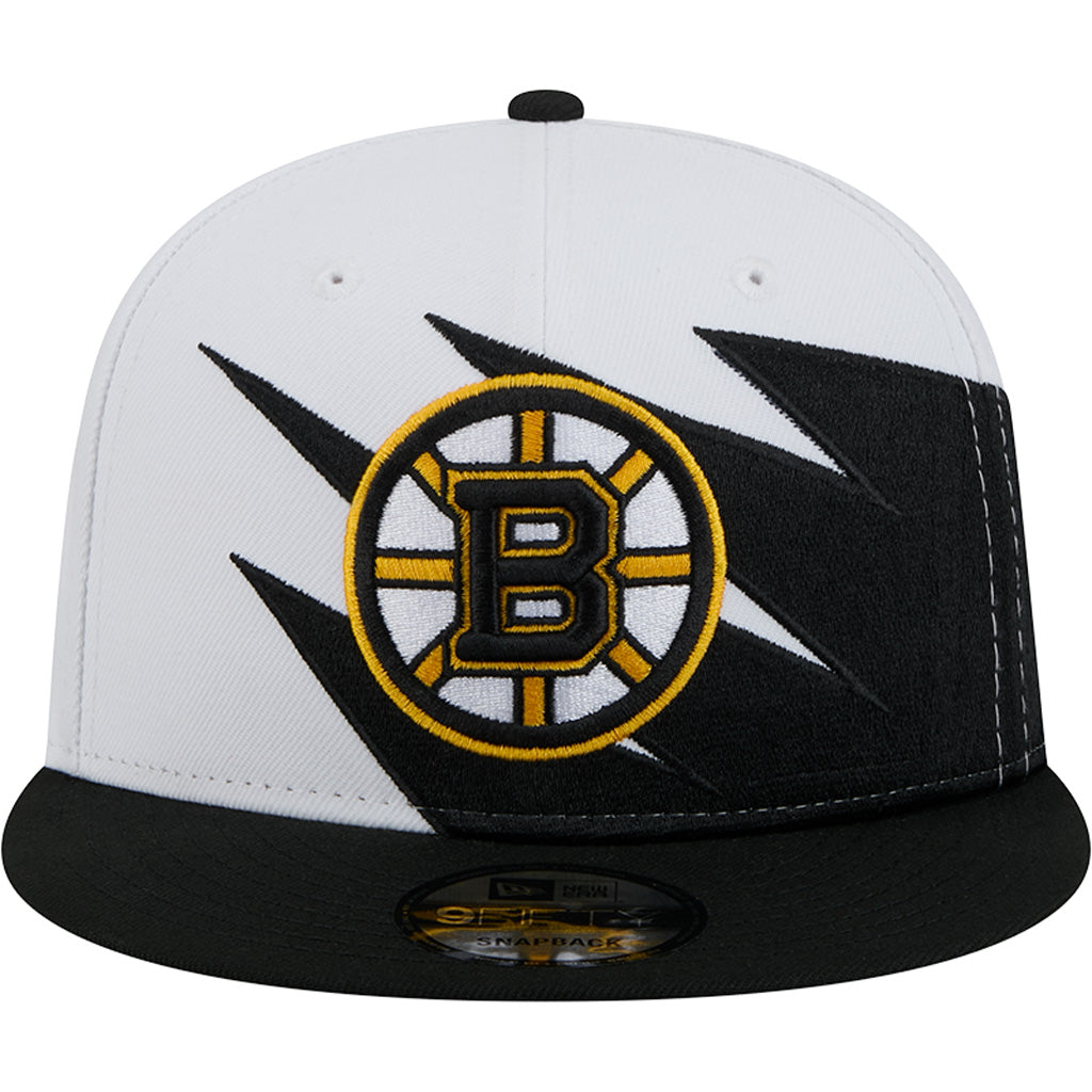 NHL Boston Bruins New Era Jagged 9FIFTY Snapback Hat - White
