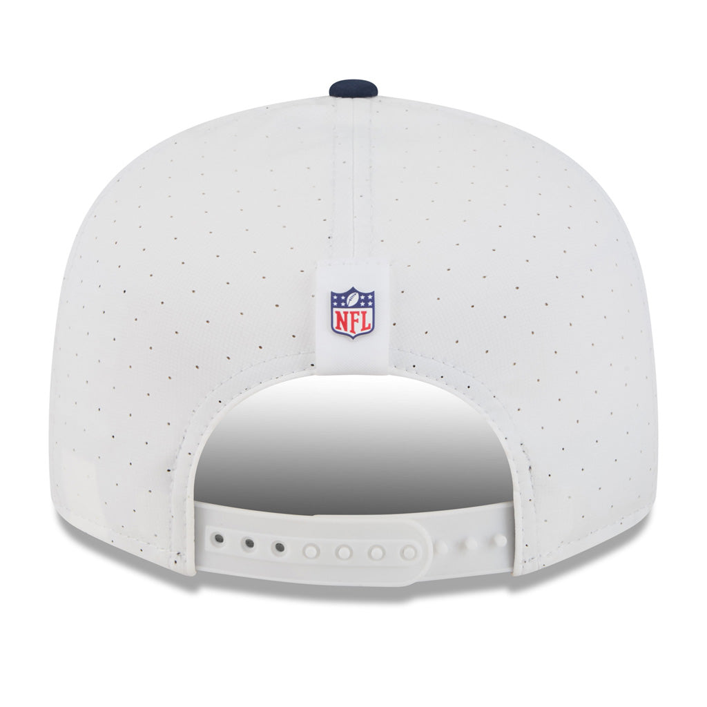 NFL Tennessee Titans New Era 2025 Training 9FIFTY Split Panel Snapback Hat - White