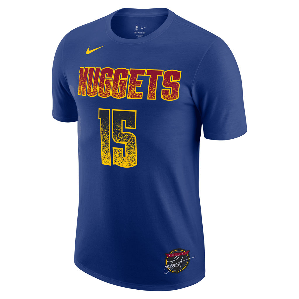 NBA Denver Nuggets Nikola Jokic Nike 2025 Select Series Name & Number T-Shirt - Blue