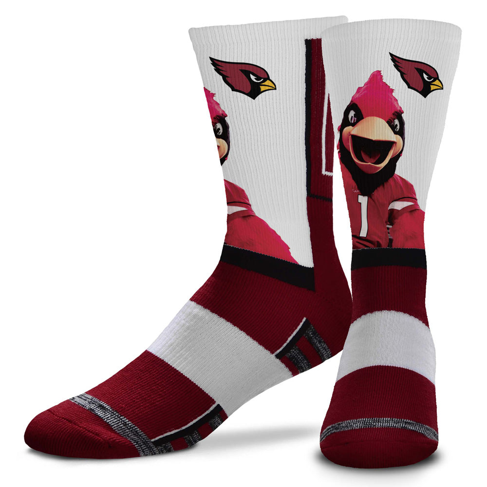 NFL Arizona Cardinals For Bare Feet Mascot Snoop Crew Socks