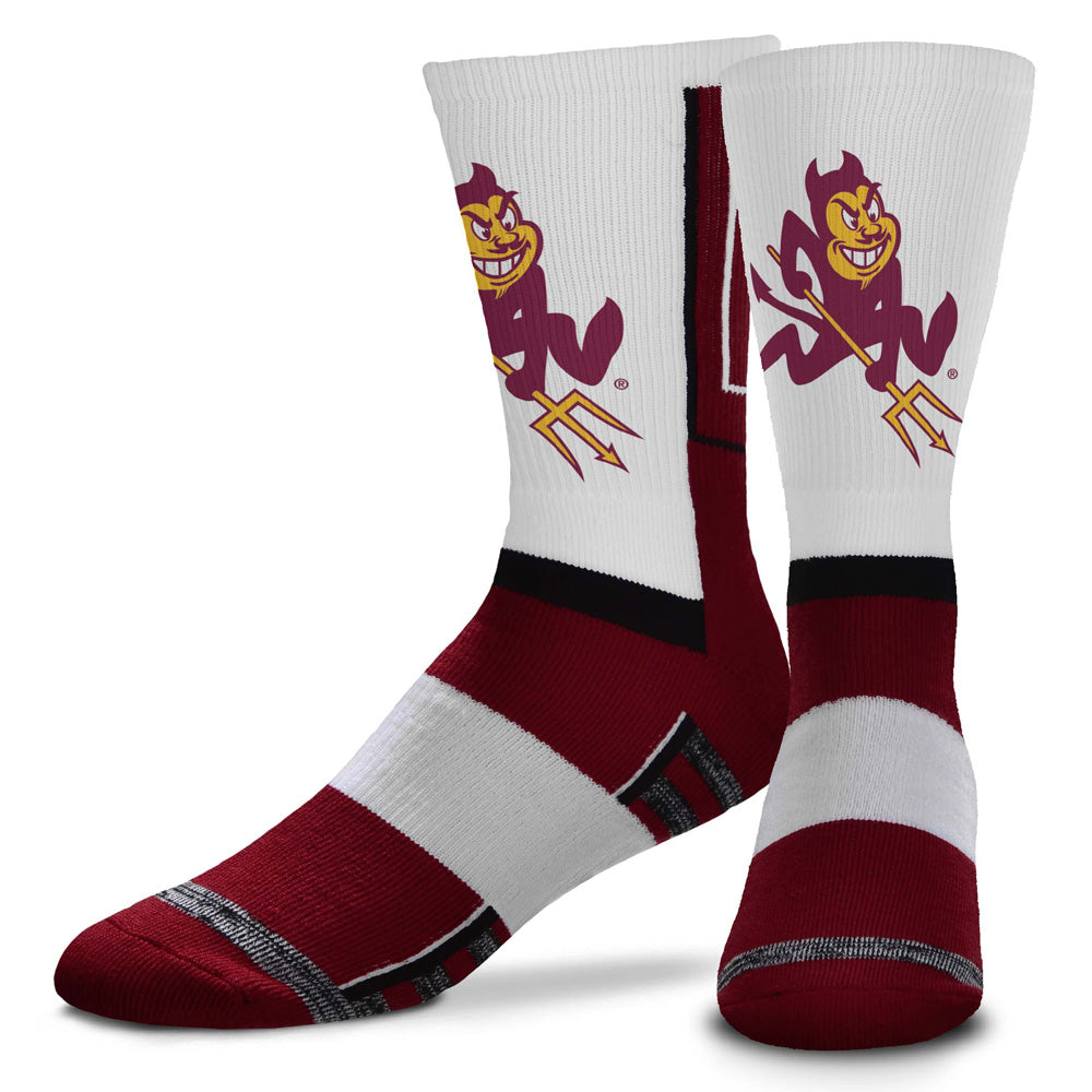 NCAA Arizona State Sun Devils For Bare Feet Mascot Snoop Crew Socks