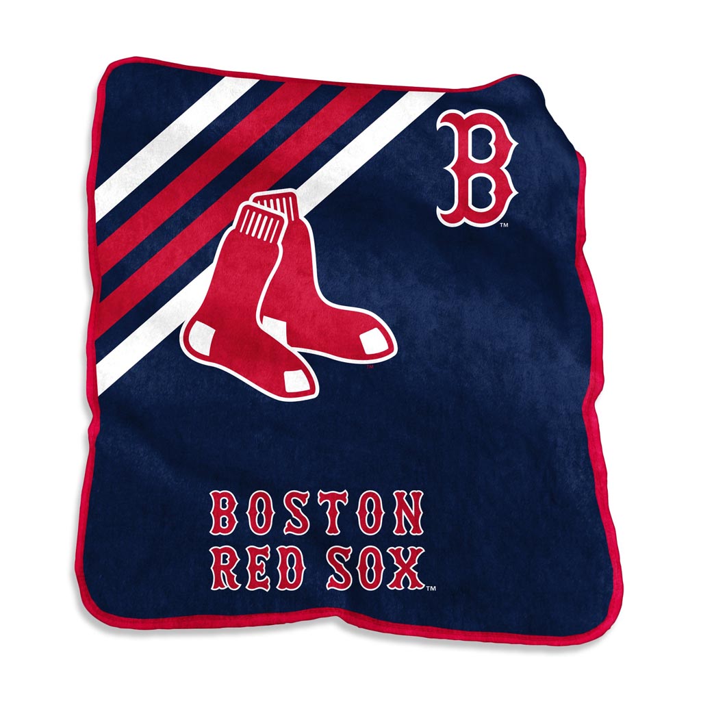 MLB Boston Red Sox Logo Brands 50" x 60" Raschel Blanket - Navy