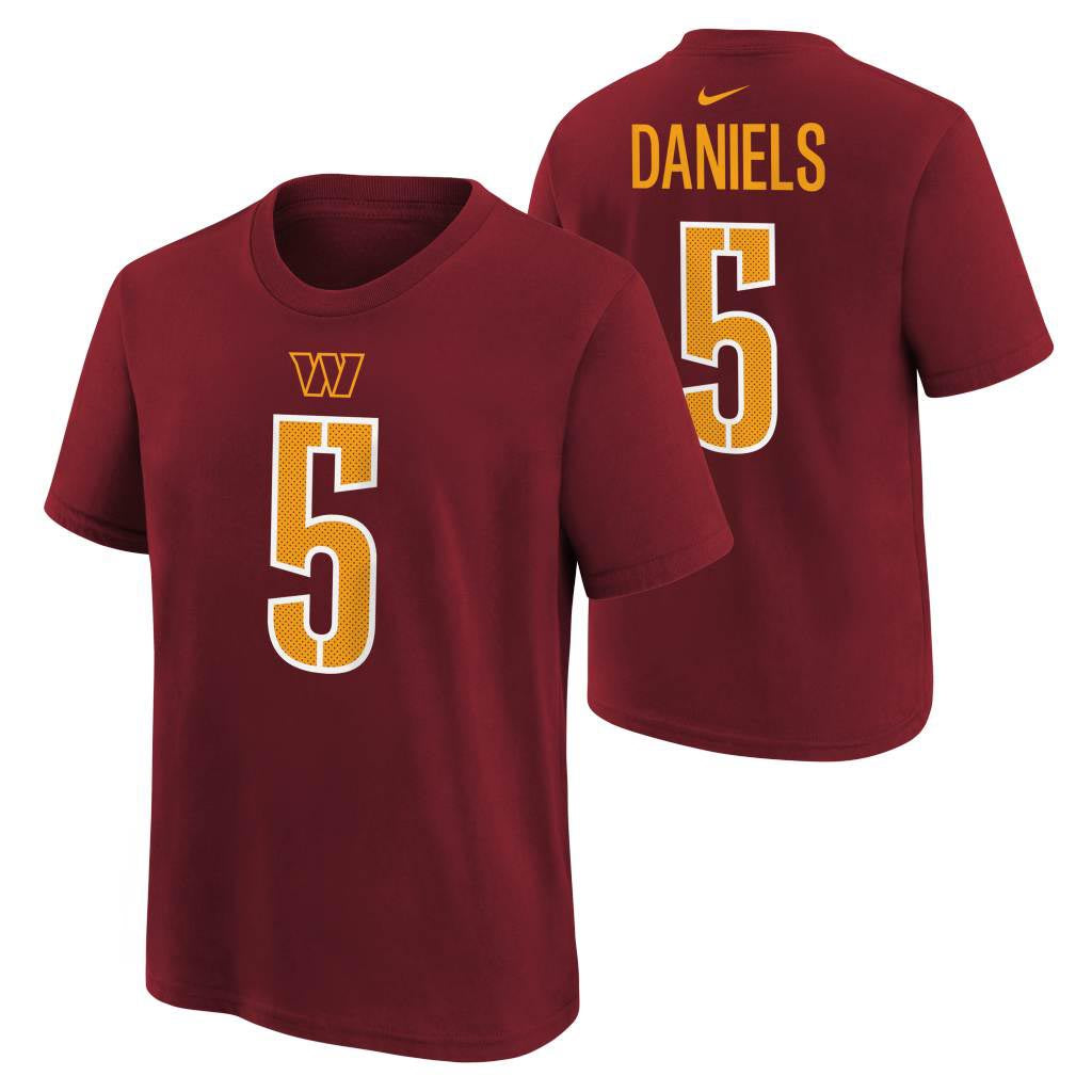 NFL Washington Commanders Jayden Daniels Youth Nike Name & Number T-Shirt - Maroon