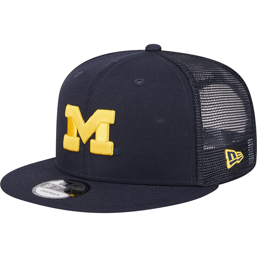 NCAA Michigan Wolverines New Era 9FIFTY Snapback Trucker Hat - Navy