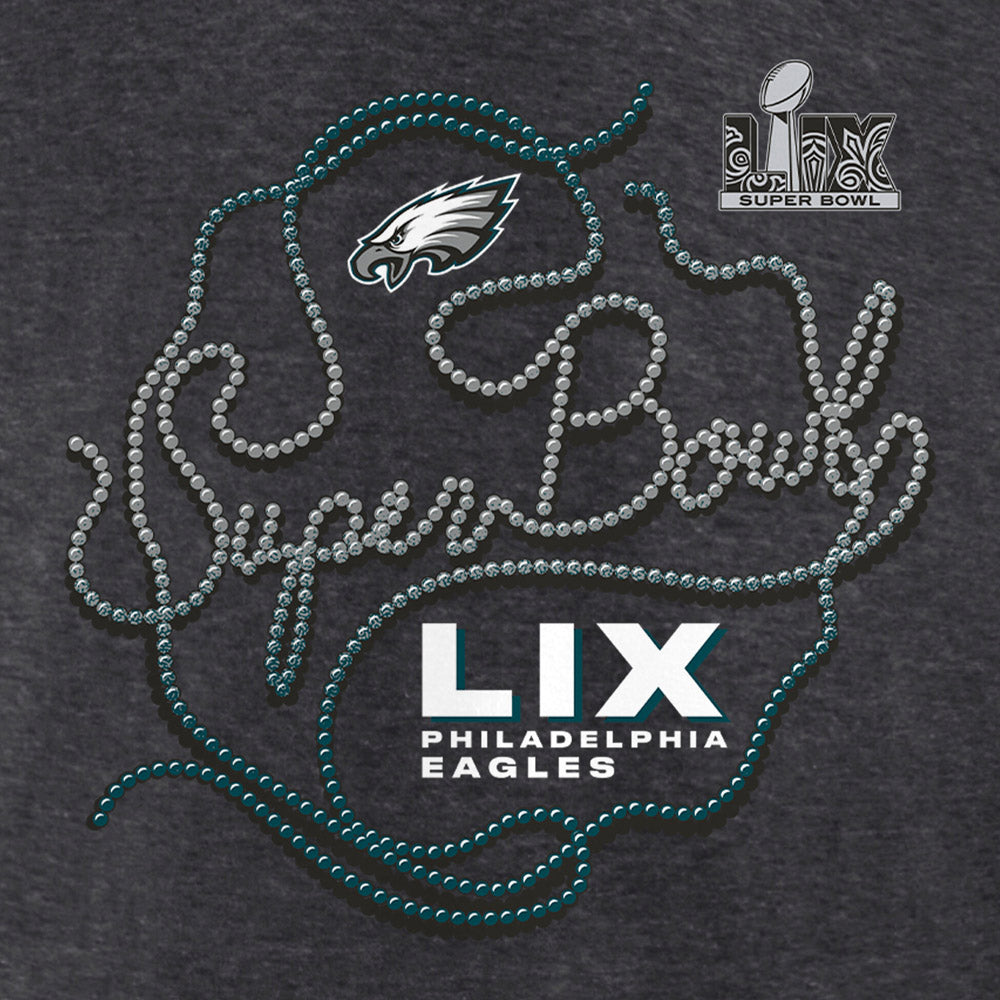 NFL Super Bowl LIX Philadelphia Eagles Nike Local Team Mardi Gras T-Shirt - Charcoal