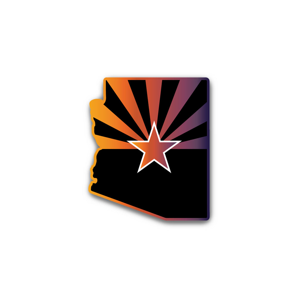 #ALLAZ 2.5&quot;x3&quot; Decal - Black &amp; Sunset Gradient