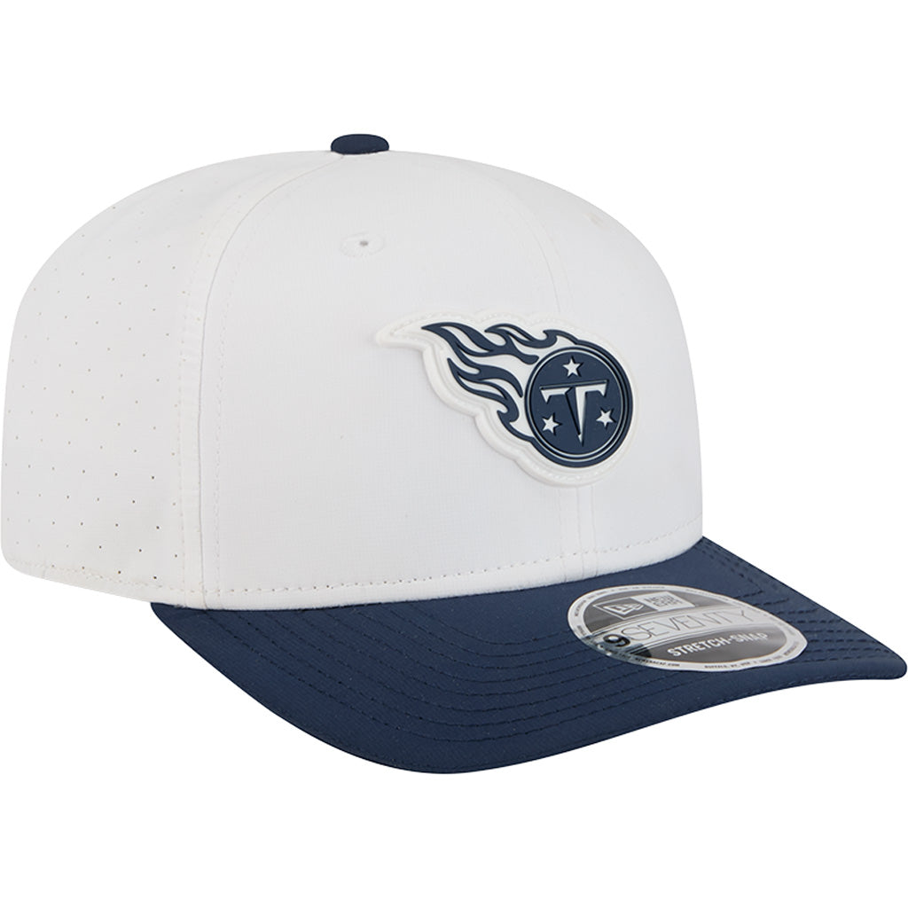 NFL Tennessee Titans New Era 2025 Training 9SEVENTY Stretch-Snapback Hat - White
