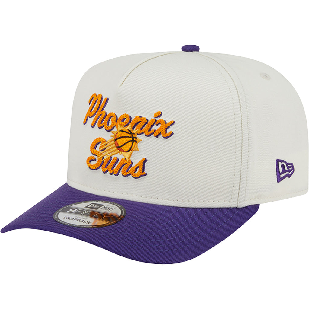 NBA Phoenix Suns New Era Chainstitch Two-Tone 9FIFTY A-Frame Snapback Hat - Cream