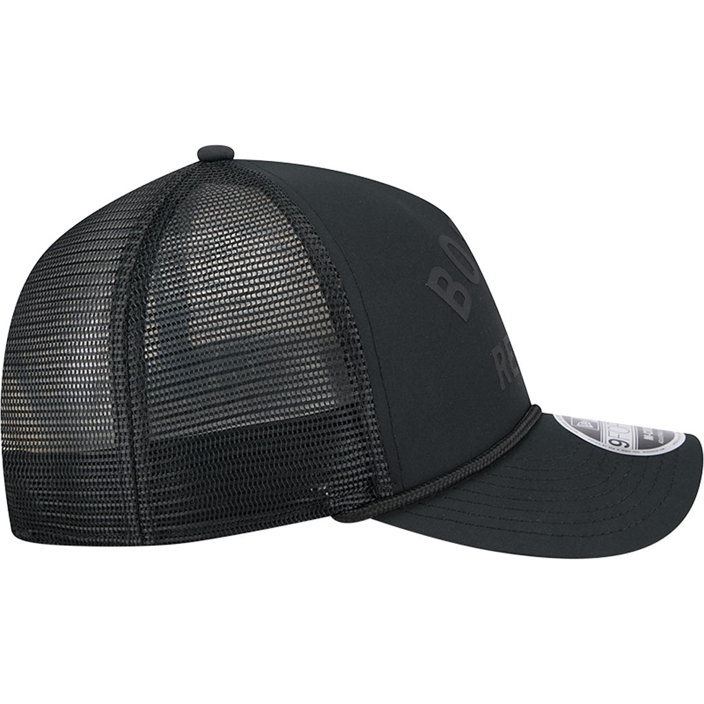 MLB Boston Red Sox New Era Minimalist 9FORTY M-Crown Snapback Trucker Hat - Black