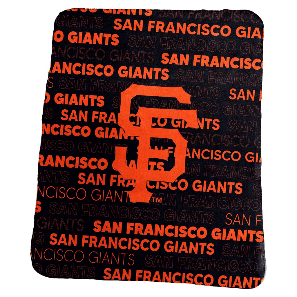 MLB San Francisco Giants Logo Brands 50" x 60" Classic Fleece Blanket - Black
