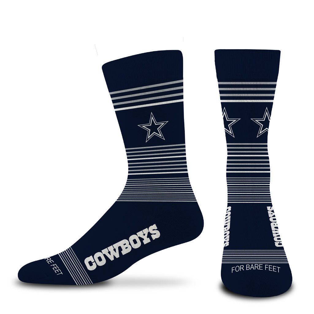 NFL Dallas Cowboys For Bare Feet Gradient Stripe Socks - Navy