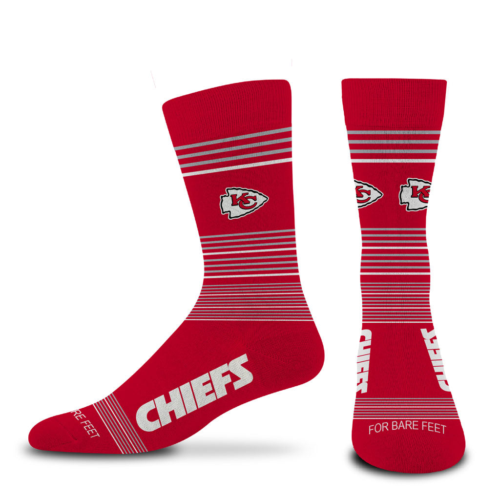 NFL Kansas City Chiefs For Bare Feet Gradient Stripe Socks - Red