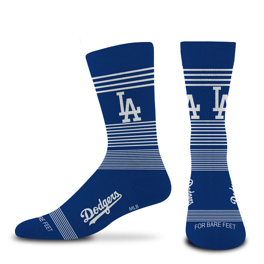MLB Los Angeles Dodgers For Bare Feet Gradient Stripe Socks - Blue
