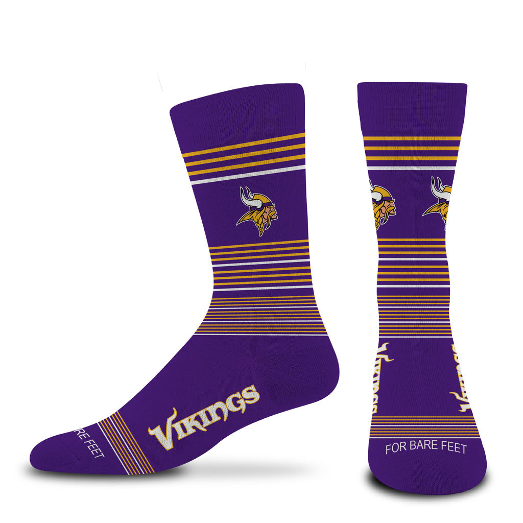 NFL Minnesota Vikings For Bare Feet Gradient Stripe Socks - Purple