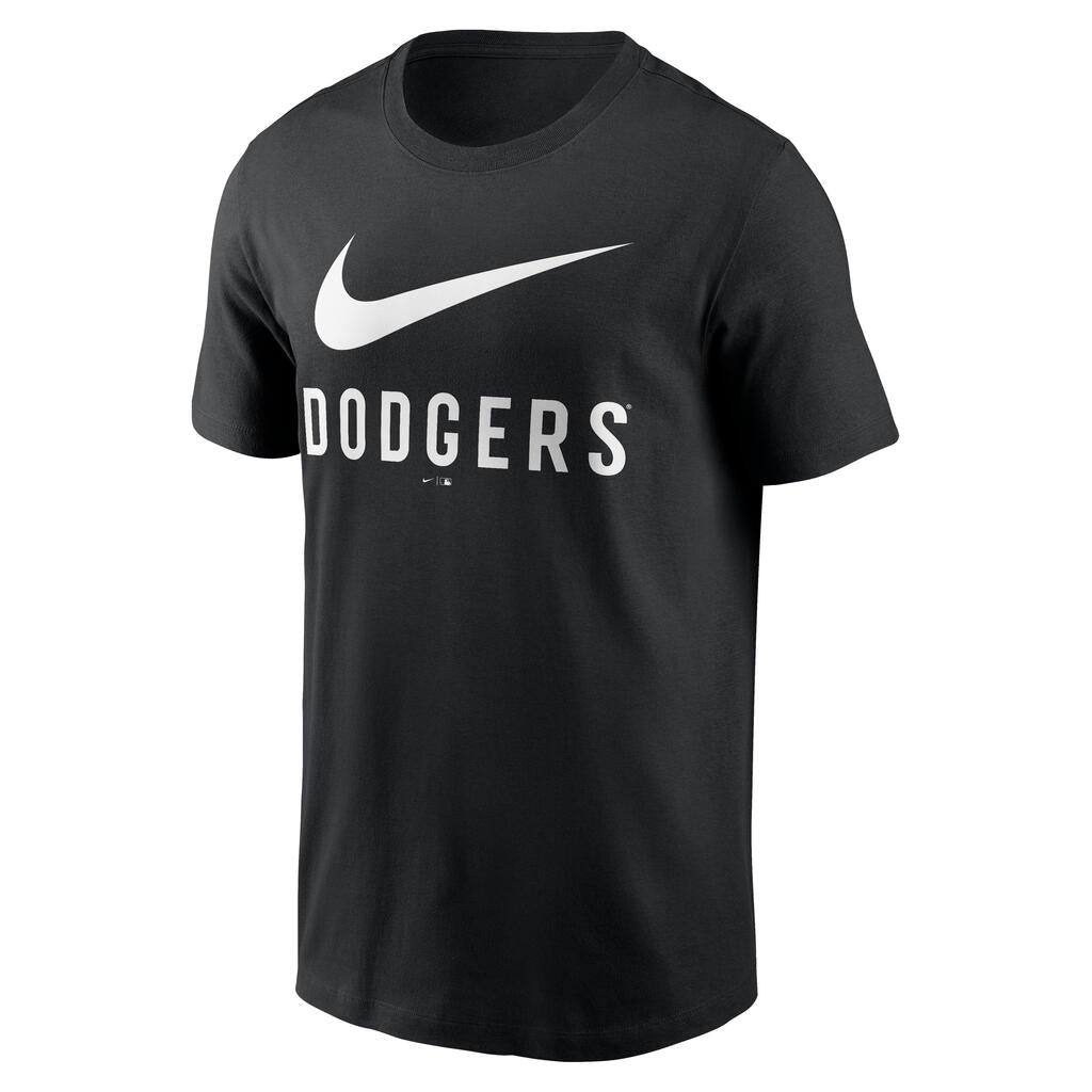 MLB Los Angeles Dodgers Nike Swoosh Cotton T-Shirt - Black