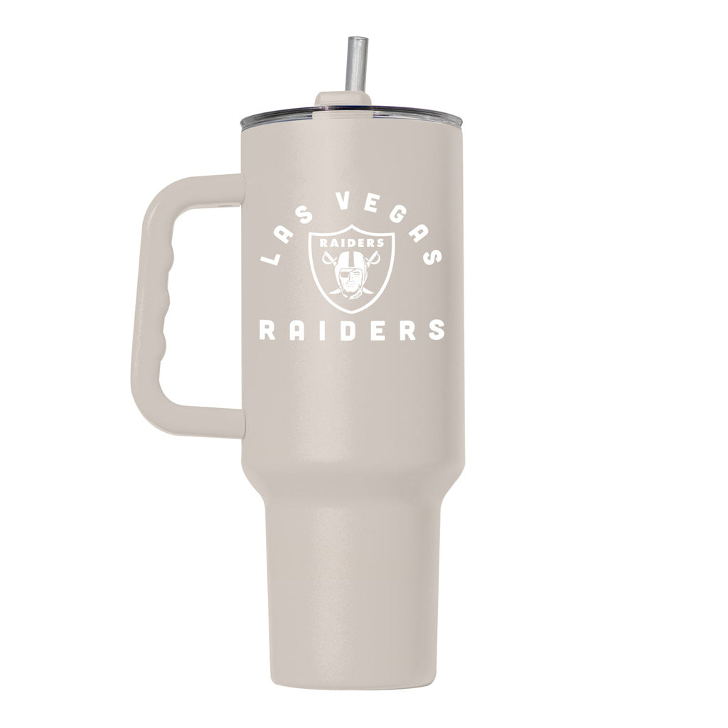 NFL Las Vegas Raiders Logo Brands 40oz Sand Travel Tumbler