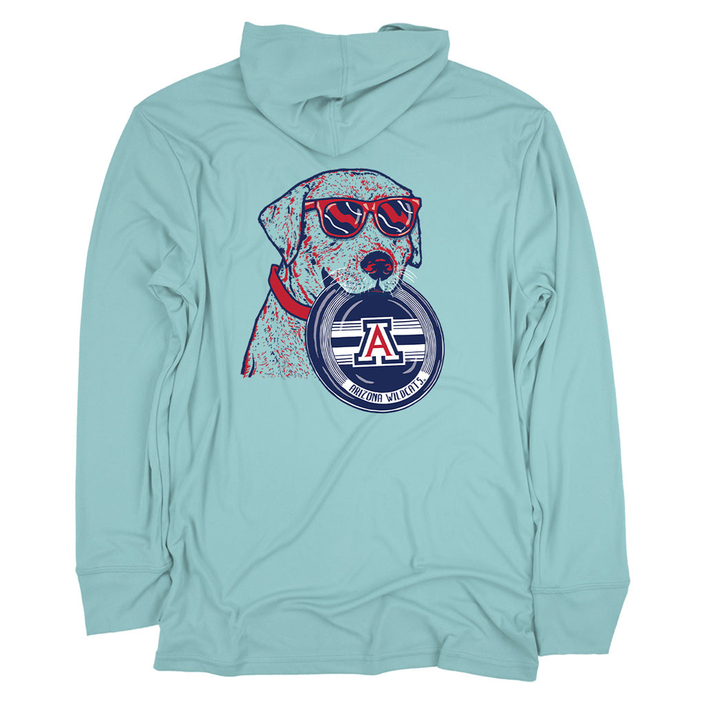 NCAA Arizona Wildcats The Duck Company Fetch Hooded Long Sleeve Shirt - Blue