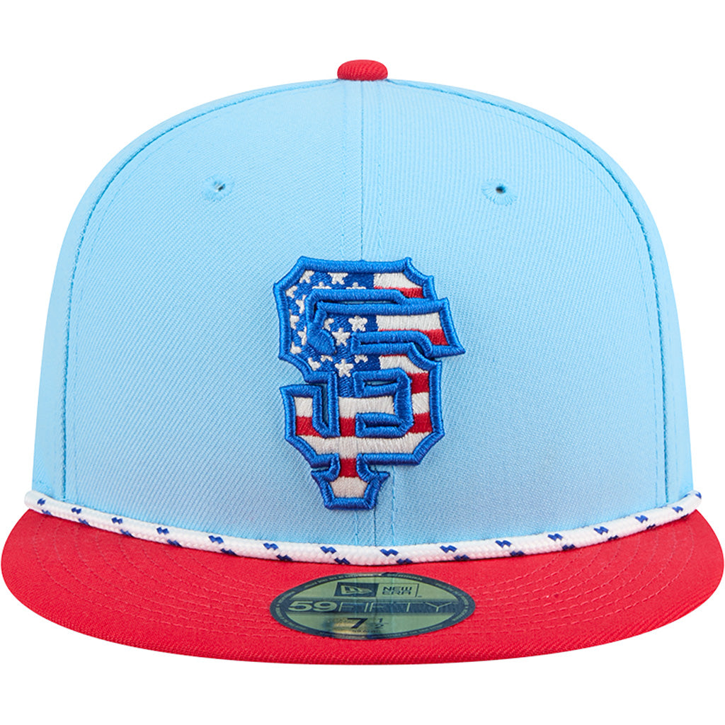 MLB San Francisco Giants New Era 2025 4th of July 59FIFTY Fitted Hat - Blue