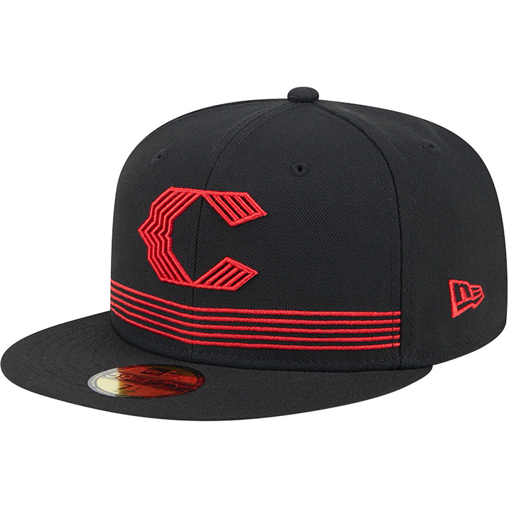 MLB Cincinnati Reds New Era City Connect Alternate 59FIFTY Fitted Hat - Black