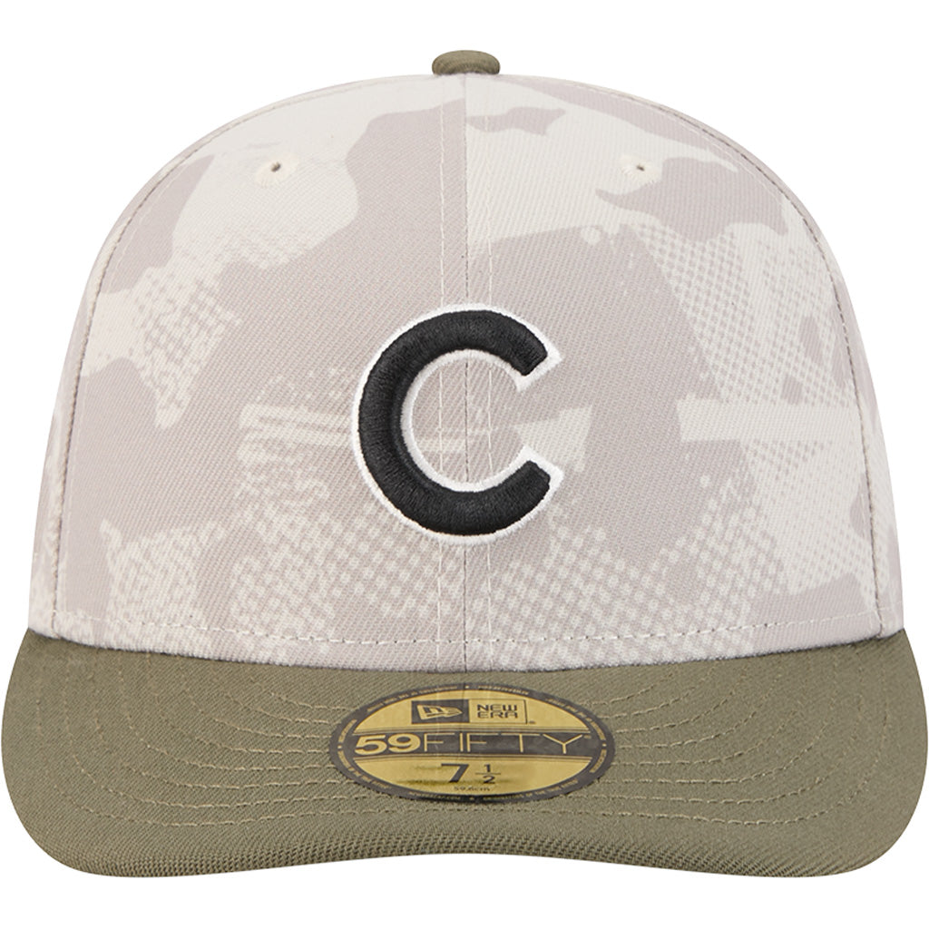 MLB Chicago Cubs New Era 2025 Armed Forces Day 59FIFTY Fitted Hat - Stone