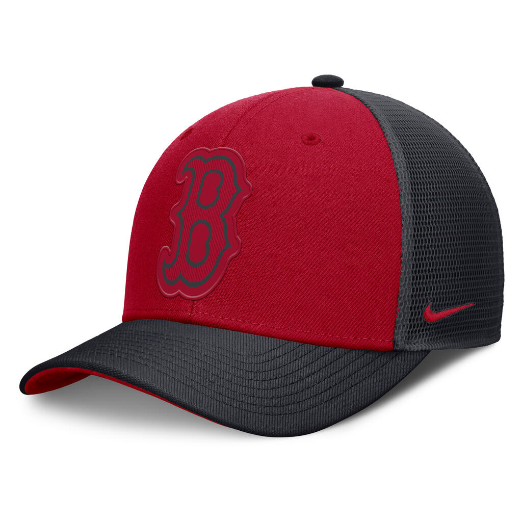 MLB Boston Red Sox Nike Two-Tone Tonal Logo Trucker Snapback Hat - Red