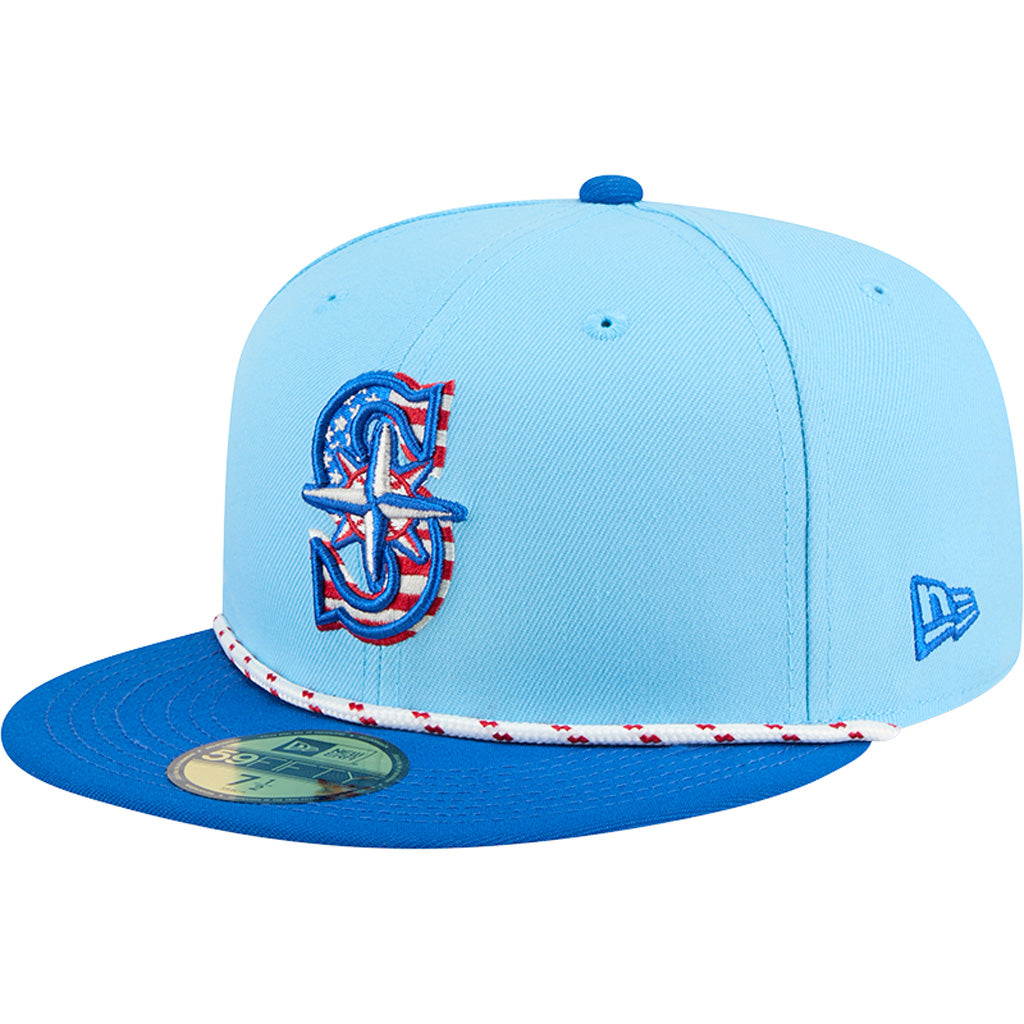 MLB Seattle Mariners New Era 2025 4th of July 59FIFTY Fitted Hat - Blue