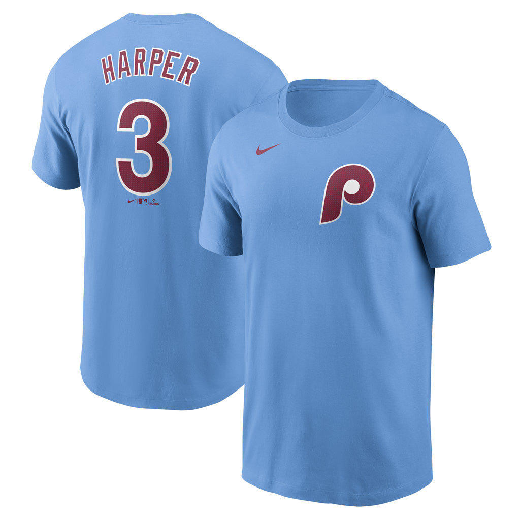 MLB Philadelphia Phillies Bryce Harper Nike FUSE Name & Number T-Shirt - Blue