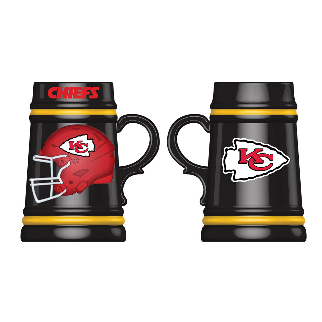 NFL Kansas City Chiefs Evergreen 24oz Ceramic Stein Cup - Black