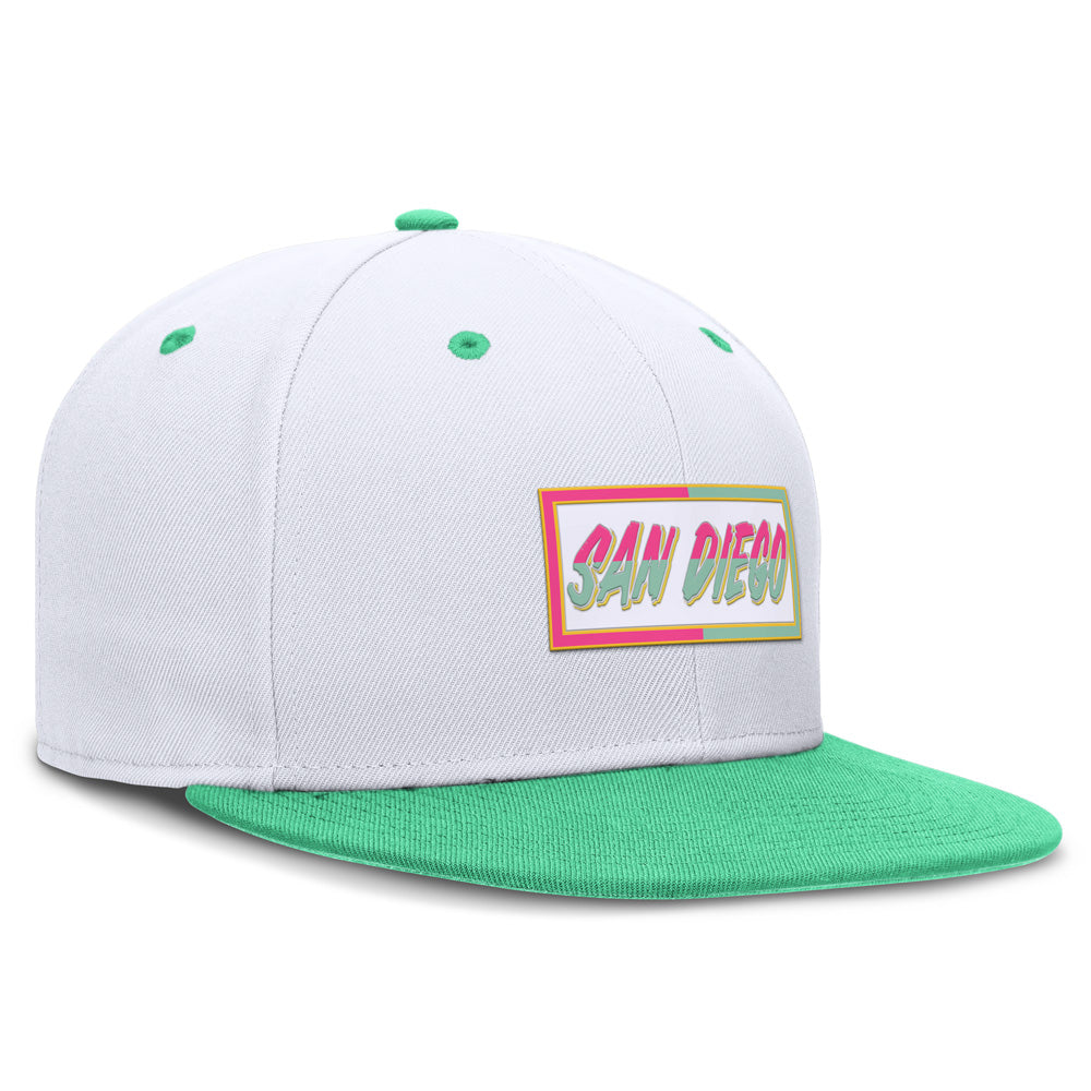 MLB San Diego Padres Nike City Connect True Structured Fitted Hat - White