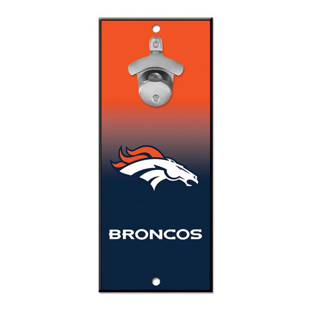 NFL Denver Broncos WinCraft 5" x 12" Ombre Bottle Opener Sign - Navy
