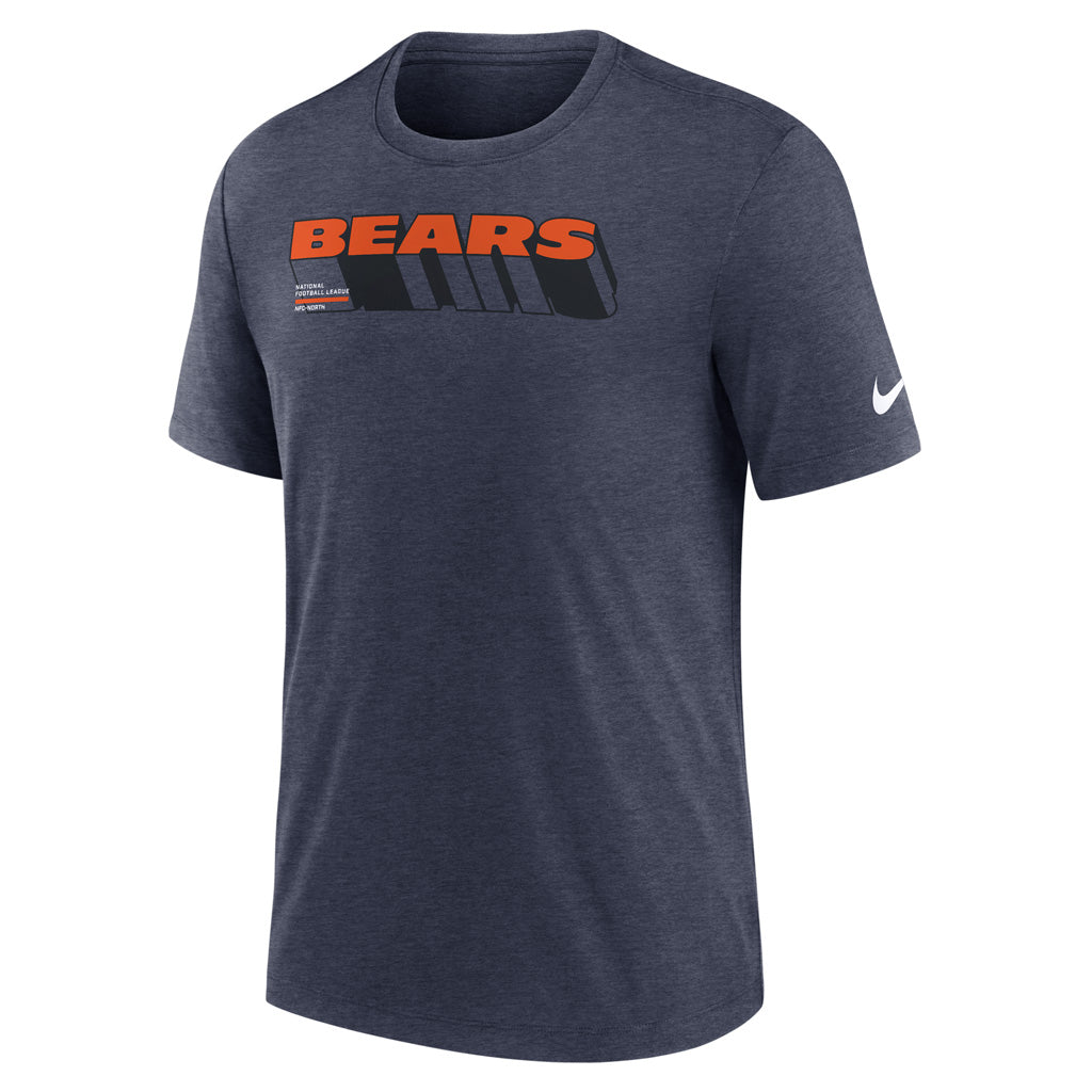 NFL Chicago Bears Nike Script Trail Triblend T-Shirt - Navy