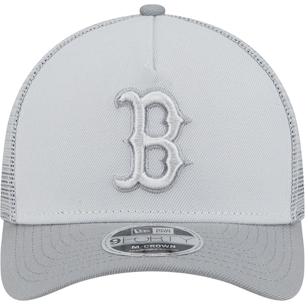 MLB Boston Red Sox New Era Gray Tonal 9FORTY M-Crown Snapback Trucker Hat - Gray