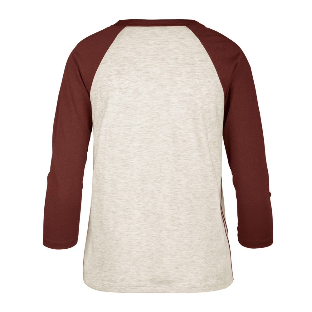 NFL Arizona Cardinals Women&#39;s &#39;47 Good Vibes Ava Raglan T-Shirt - Cream