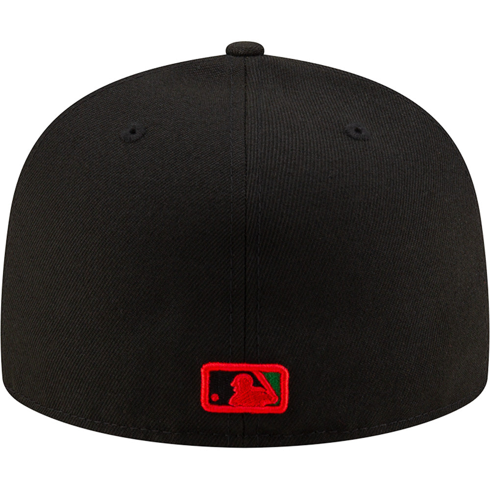 MLB Los Angeles Dodgers New Era Team Fire Mexican Flag Refresh 59FIFTY Fitted Hat - Black