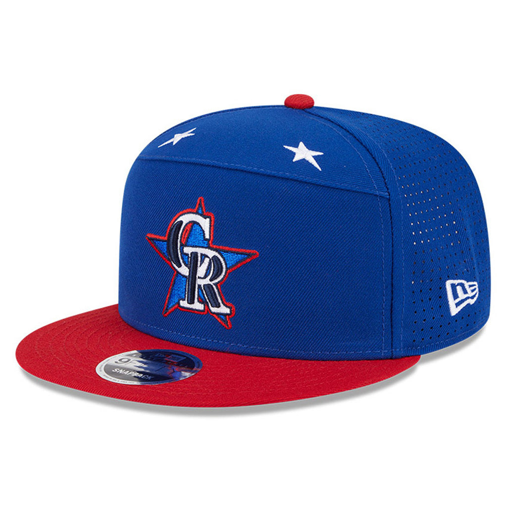 MLB Colorado Rockies New Era 2025 All Star Game Workout 9FIFTY Split Panel Snapback Hat - Blue