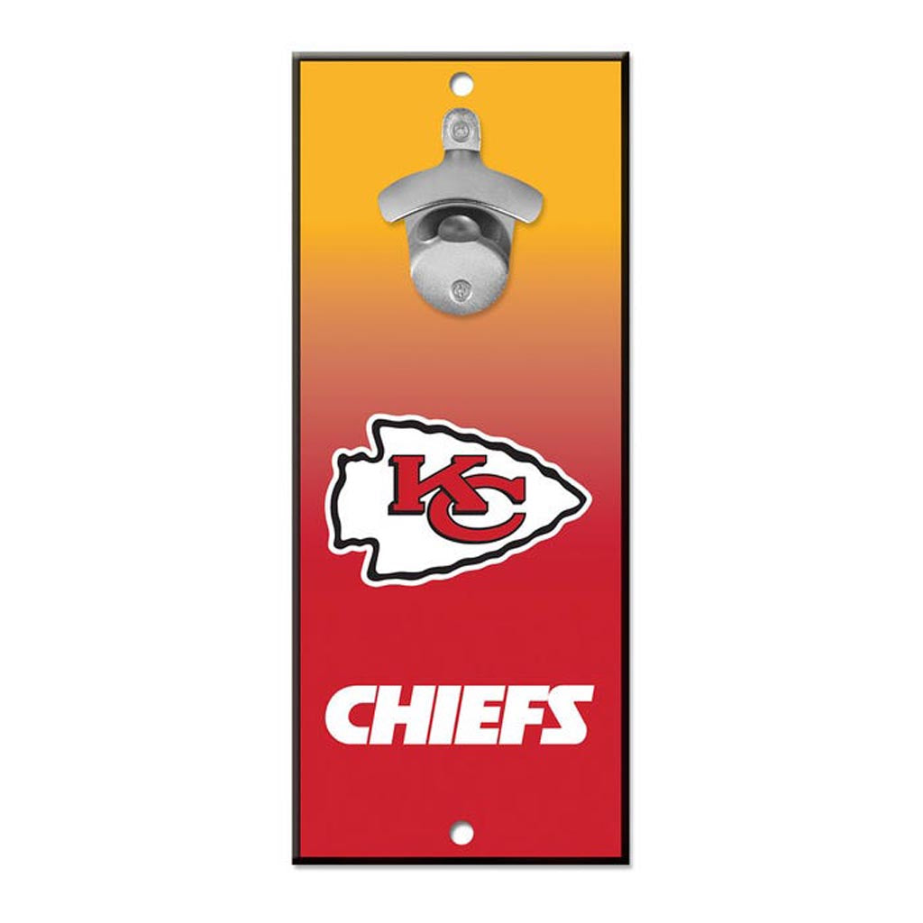 NFL Kansas City Chiefs WinCraft 5" x 12" Ombre Bottle Opener Sign - Red