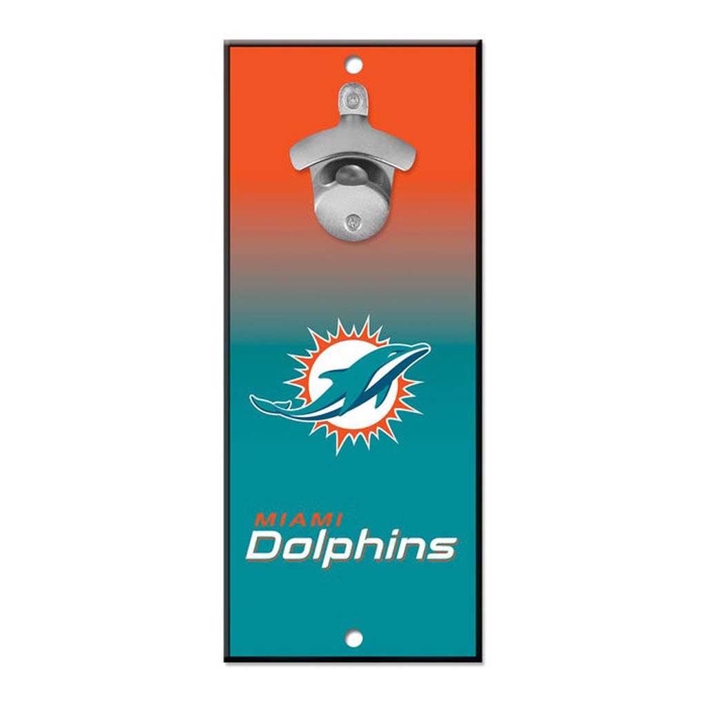 NFL Miami Dolphins WinCraft 5" x 12" Ombre Bottle Opener Sign - Teal