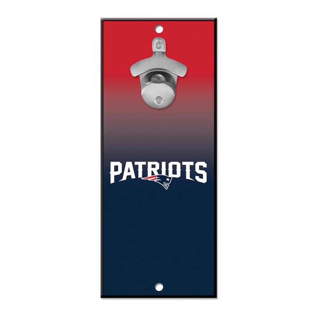 NFL New England Patriots WinCraft 5" x 12" Ombre Bottle Opener Sign - Navy
