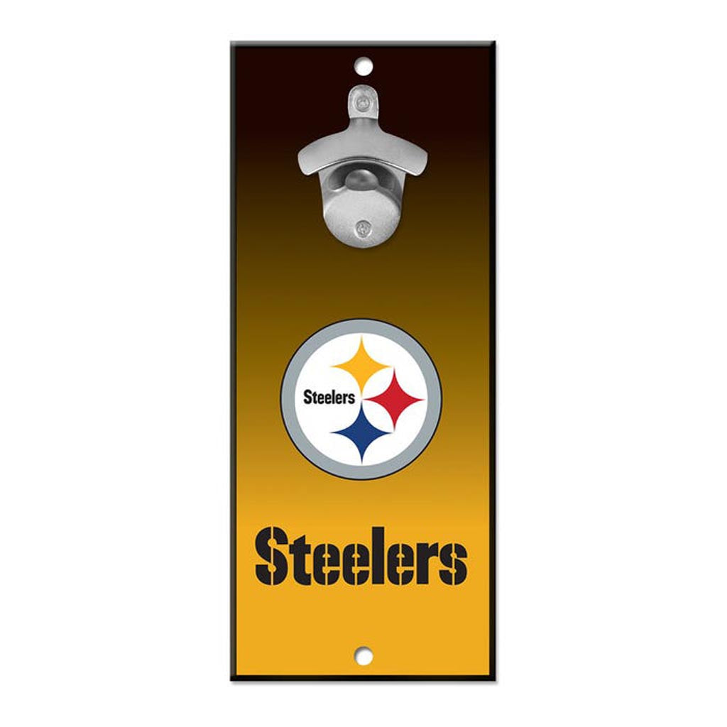 NFL Pittsburgh Steelers WinCraft 5" x 12" Ombre Bottle Opener Sign - Yellow