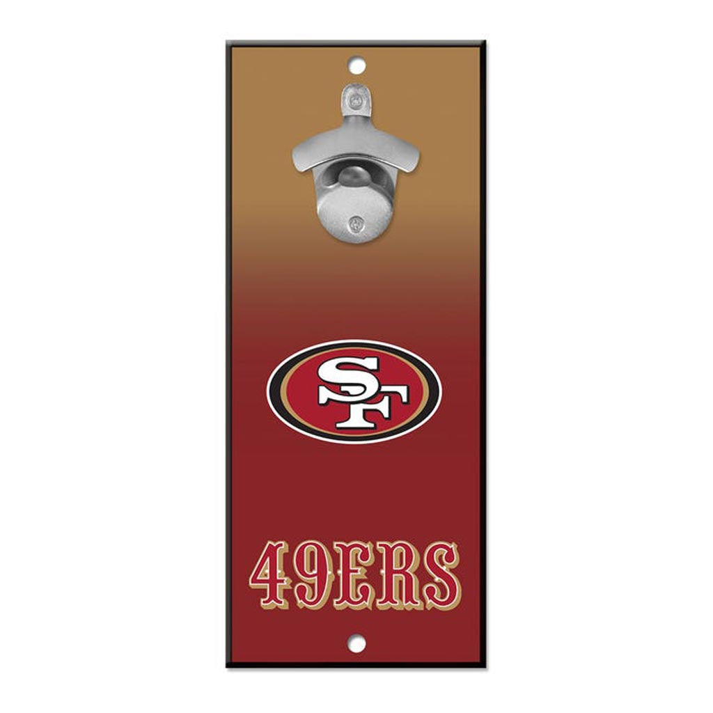NFL San Francisco 49ers WinCraft 5" x 12" Ombre Bottle Opener Sign - Red