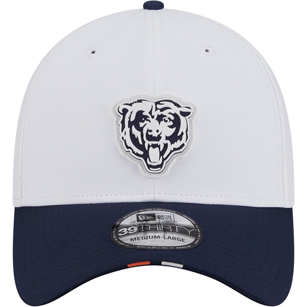 NFL Chicago Bears New Era 2025 Training 39THIRTY Flex Fit Hat - White